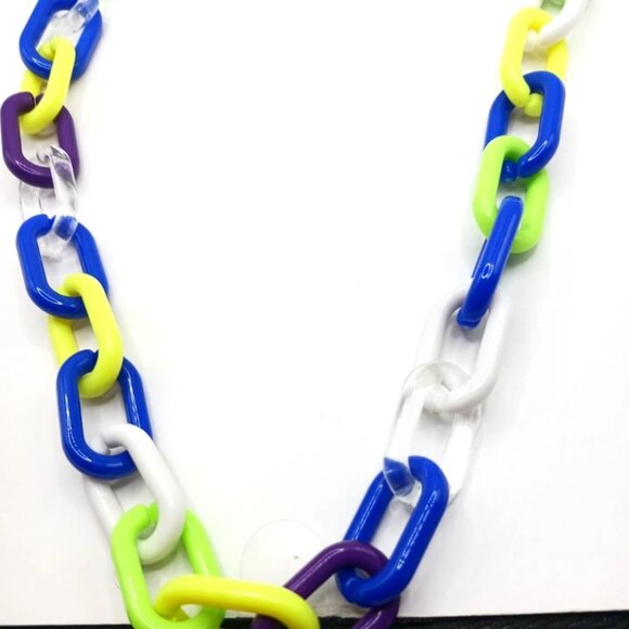 Multi Colored Acrylic Wallet Or Pants Single Layer 22 Inches Long - Picture 5 of 7